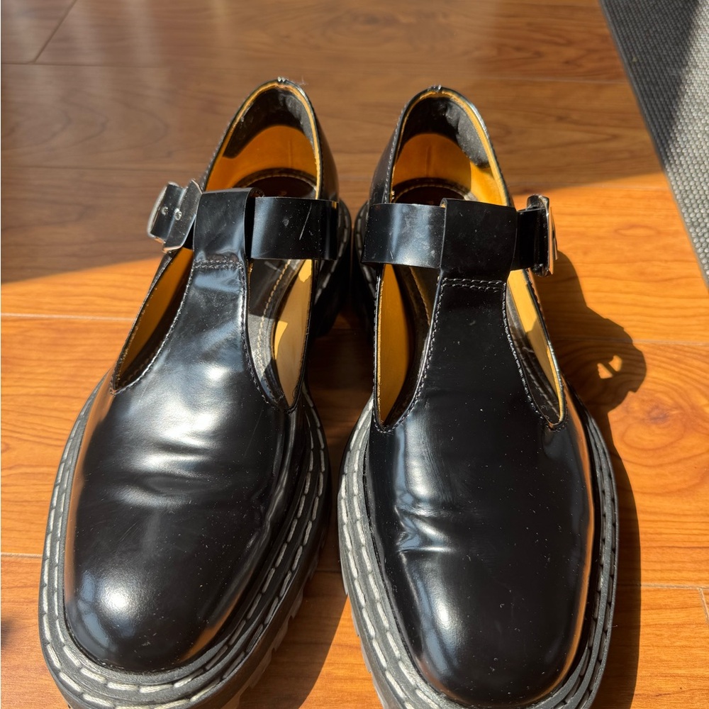 Proenza Schouler Black Loafers with Strap Detail